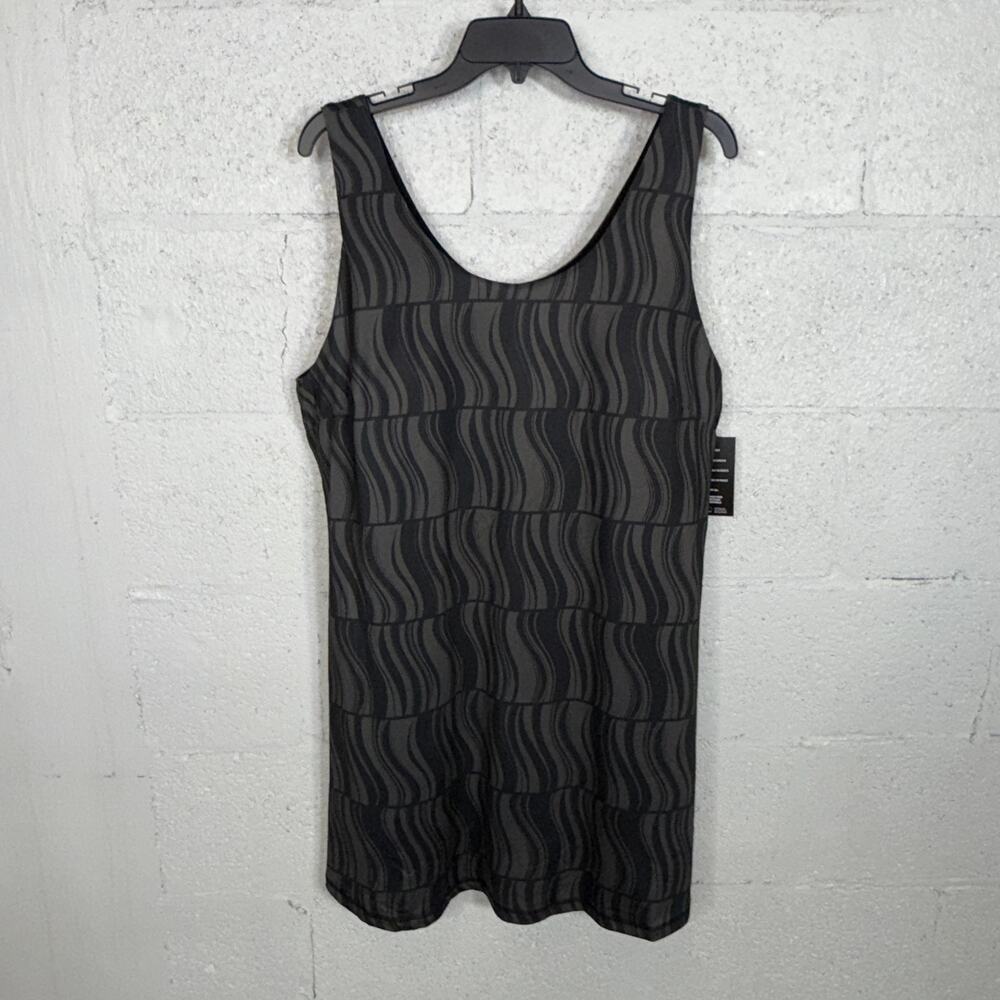 ID Ideology Women's Geo Performance tennis Dress deep black/grey 2XL